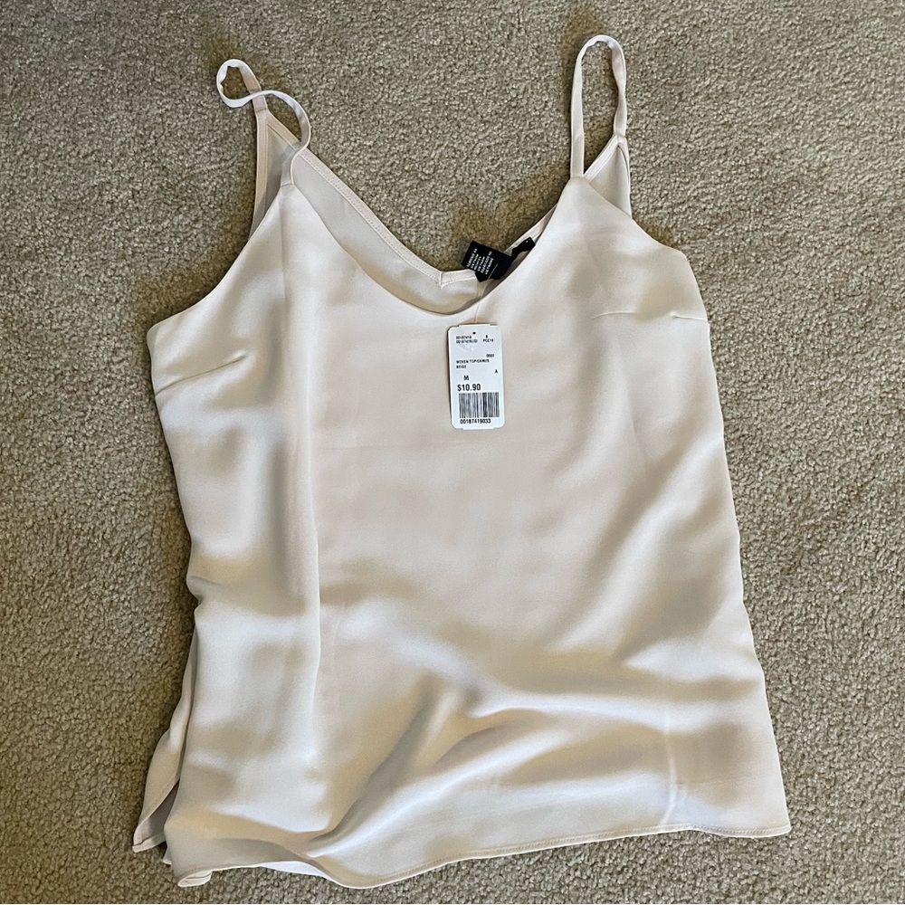 Forever 21 Woven Cami Tank Top - medium - beige - Picture 7 of 10